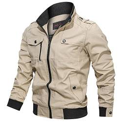 Lomelomme Fliegerjacke Herren Herbst Reißverschluss Mode Bomberjacke Fliegerjacke Freizeit Herbst Winter Blouson Jacke Herbstjacke Sohn Geben Männer Sweatjacke Jacke Pilotenjacke Übergangsjacke von Lomelomme