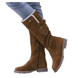 Lomelomme Overknee Stiefel Damen Wasserdicht Winterstiefel Thermo Schneestiefel Warm Winterboots Stiefel Hoch Winterschuhe Gefüttert Winterschuhe Wasserdicht Plüsch Warme Snow Boot von Lomelomme