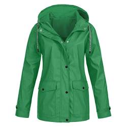 Lomelomme Sale Damen Regenjacke Wasserdicht Winddicht Lang Regenparka Regenmantel Windbreaker Outdoor Atmungsaktiv Kapuzenjacke Übergangsjacke Mit Futter Trenchcoat Mantel von Lomelomme