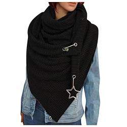 Lomelomme Schal Damen Herren Dreieck Groß Dreieckschal Elegant Winter Schals mit Knöpfen Warme Weich Scarf Dreieckstuch Wickelschal Herbstschal 2021 Neu, XXL von Lomelomme