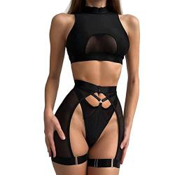 Lomelomme Sexy Outfit Für Damen Strapsen Dessous Set Cosplay Sexy Damen Sexy Body Kinky Sex Dessous Für Die Frau Erotische Damen-Höschen Panties Sexy Ouvert Dessous Damen Sexy Body Harness von Lomelomme