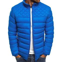 Lomelomme Steppjacke Herren Blau Daunenjacke Übergang Stehkragen Gefütterte Jacke Wasserabweisend Winterparka Warm Reißverschluss Übergangsjacke Jacket Freizeitjacke Windbreaker Outdoorjacke, S von Lomelomme