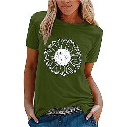 Noracora T Shirt Damen - T Schirt Damen Locker Lässig Sommer Sale Shirts Tops Oberteile Mit Aufdruck Kurzarm Tshirt T Shirt Batik Ausgefallene Bluse Damenshirts Pullover von Lomelomme