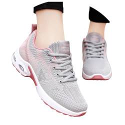 Orthoback Schuhe Damen, Laufschuhe Mesh Dämpfung Walkingschuhe Work Fitness Sneakers Fusskleidung Gym Bequem Turnschuh Schuhe Gesundheitsschuhe Damen Grau 37 von Lomelomme