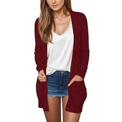 Strickjacke Damen Damen Weste Strickjacke Damen Grobstrick Jacke Damen Sommer Jacken Damen Sommer Strickjacke Damen Schwarz Pullunder Damen Sommer Strickjacke Weiss Damen von Lomelomme