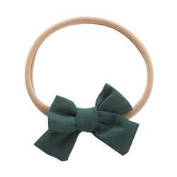 Dreadlocks Schmuck Kleinkind Baby Mädchen einfarbig Stirnband Bowknot elastisches Haarband für Kleinkinder Stirnband Fahrradhelm (Green, One Size) von Lomhmn