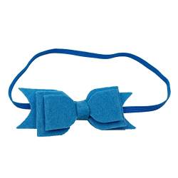 Haarband Retro Kleinkind Baby Mädchen einfarbig Stirnband Bowknot elastisches Haarband für Kleinkinder Funktionsstirnband Blau (Blue, One Size) von Lomhmn