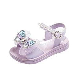 Kinder Schuhe Für Junge Mädchen Sandalen Sommer Kinder Sandalen Weiche Sohlen Kinderschuhe Mädchen Prinzessin Sandalen Kinder 38 (Purple, 31 Little Child) von Lomhmn