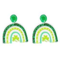 Lomhmn Trendige Ohrringe für Frauen Anhänger Ohrringe Grünes Blatt Ohrringe Lustige Creolen für Frauen, Einheitsgröße, Acryl, Kein Edelstein von Lomhmn