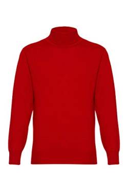 Lona Scott Herren Kaschmir Pullover mit Rollkragen, Rot, L von Lona Scott