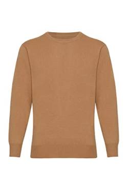 Lona Scott Herrenpullover aus Kaschmir, Rundhalsausschnitt, Beige 3XL von Lona Scott