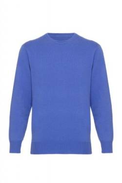 Lona Scott Herrenpullover aus Kaschmir, Rundhalsausschnitt, Elektrisches Blau 3XL von Lona Scott