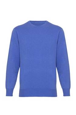 Lona Scott Herrenpullover aus Kaschmir, Rundhalsausschnitt, Elektrisches Blau S von Lona Scott