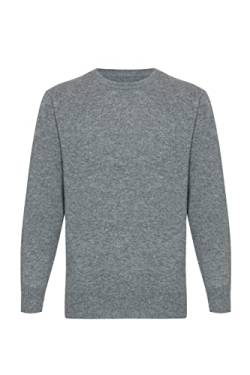 Lona Scott Herrenpullover aus Kaschmir, Rundhalsausschnitt, Grau M von Lona Scott