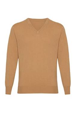 Lona Scott Kaschmir Pullover Herren, V Ausschnitt Beige L von Lona Scott