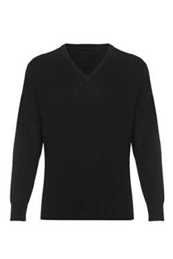 Lona Scott Kaschmir Pullover Herren, V Ausschnitt Schwarz L von Lona Scott