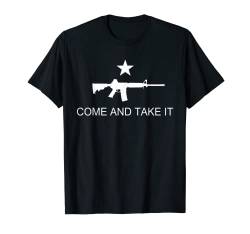 Texas Come and Take it Flagge mit Ar-38,1 cm, weißes T-Shirt T-Shirt von LoneStarDesigns