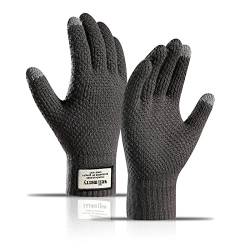Long Keeper Handschuhe Winter Herren Damen - Touchscreen Warme Gestrickte Handschuhe Thermo Winterhandschuhe Frauen Fäustlinge Outdoor, One Size von Long Keeper