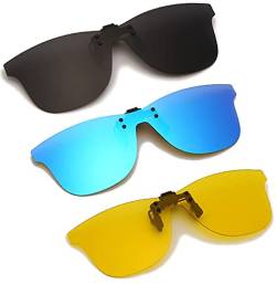 Long Keeper Polarisierte Sonnenbrille Clip für Brillenträger, Polarisiert Sonnenbrille Zum Aufstecken für Damen Herren, Sonnenbrillen Aufsatz Brille von Long Keeper