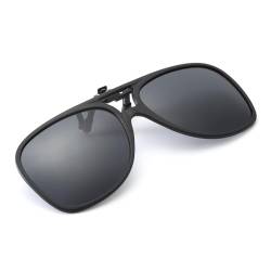 Long Keeper Polarisierte Sonnenbrille Clip für Brillenträger - Pilotenbrille sonnenbrille Aufsatz Polarisiert Clip On Sonnenbrille für Herren Damen, 54mm von Long Keeper