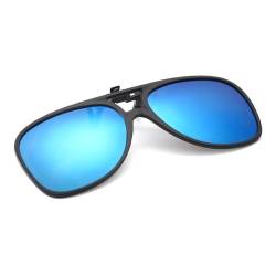 Long Keeper Polarisierte Sonnenbrille Clip für Brillenträger - Pilotenbrille sonnenbrille Aufsatz Polarisiert Clip On Sonnenbrille für Herren Damen, 54mm von Long Keeper