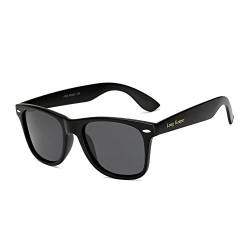 Long Keeper Polarisierte Sonnenbrille Unisex Vintage Sonnenbrille für Damen & Herren Mit UV-Schutz (Sand Schwarz Grau) von Long Keeper