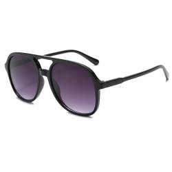 Long Keeper Retro Piloten Sonnenbrille Pilotenbrille Herren Damen Klassisch 70er Vintage Sonnenbrille Pilot Nachtfahrbrille Unisex mit UV400 Schutz von Long Keeper