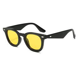 Long Keeper Retro Runde Sonnenbrille Polarisiert- Kleine Ovale Sonnenbrille Vintage für Herren Damen Bunt Retro Brille Rund mit UV400 Schutz, 44mm von Long Keeper