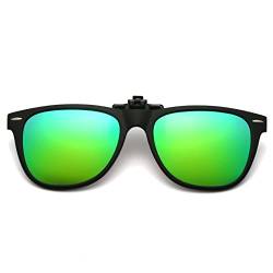 Long Keeper Sonnenbrillen Aufsatz Brille - Polarisierte Sonnenbrillen Clip Sonnenbrille Aufsatz für Brillenträger Herren Damen mit UV Schutz von Long Keeper