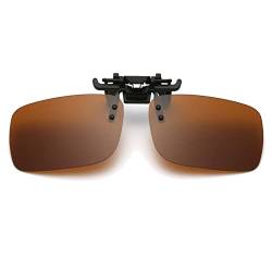 Long Keeper Sonnenbrillen Clip Polarisiert - Randlose Sonnenbrillen Aufsatz Brille, Polarisierte Flip Up Clip On Sonnenbrille Aufsatz für Brille Damen Herren von Long Keeper