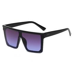 Long Keeper Übergroße Sonnenbrille Quadratisch für Herren Damen Vintage Sonnenbrille Eckig Verspiegelt Groß UV400-Schutz Mode Quadratisch Brille, 60MM von Long Keeper