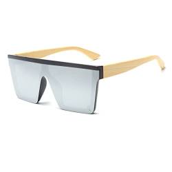 Long Keeper Übergroße Sonnenbrille Quadratisch für Herren Damen Vintage Sonnenbrille Eckig Verspiegelt Groß UV400-Schutz Mode Quadratisch Brille, 60MM von Long Keeper