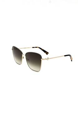 LONGCHAMP Damen LO153S Sonnenbrille, GOLD/KHAKI, 59 von Longchamp