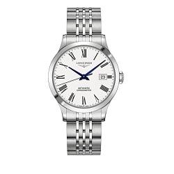 Longines Record Herren-Armbanduhr, automatisch, weißes Zifferblatt, L28204116 von Longines