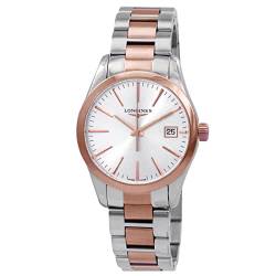 Longines orologio Conquest Classic 34mm argento quarzo acciaio PVD oro rosa L2.386.3.72.7 von Longines