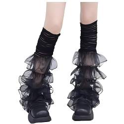 Damen Beinwärmer Mode Winter Leggings Stiefel Lange Spitze Häkelsocken Warme Oberschenkel Hohe Socken von Longyangqk