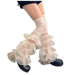 Damen Lose Spitze Beinlinge Kniehohe Stiefelstrümpfe Lange Socken für Party Sport Strümpfe Knöchelsocken von Longyangqk