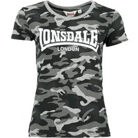 Lonsdale London - Camouflage/Flecktarn T-Shirt - SETTISCARTH - XS bis XXL - für Damen - Größe L - graucamo von Lonsdale London