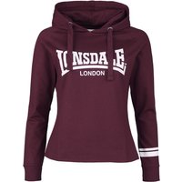 Lonsdale London Kapuzenpullover - CALLANISH - XS - für Damen - Größe XS - dunkelrot von Lonsdale London