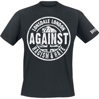 Lonsdale London T-Shirt - Against Racism - S bis 3XL - für Männer - Größe M - schwarz von Lonsdale London
