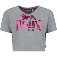 Lonsdale London T-Shirt - HEDDLE - XS bis XXL - für Damen - Größe XL - grau meliert von Lonsdale London