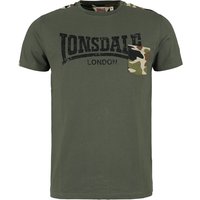 Lonsdale London T-Shirt - HUXTER - S bis XXL - für Männer - Größe S - oliv von Lonsdale London