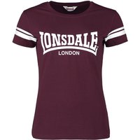 Lonsdale London T-Shirt - KILLEGRAY - XS bis XL - für Damen - Größe L - dunkelrot von Lonsdale London