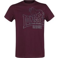 Lonsdale London T-Shirt - Langsett - S bis XXL - für Männer - Größe XL - bordeaux von Lonsdale London