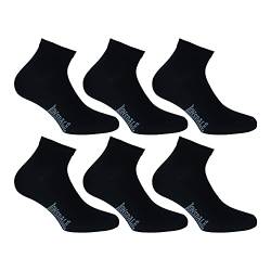 Lonsdale 6 Paar Quarter-Socken, Höhe über dem Knöchel, ausgezeichnete Qualität aus mercerisierter Baumwolle (Schwarz, 35-38) von Lonsdale