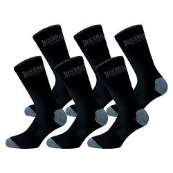 Lonsdale 6 Paar Tennis Socken, ausgezeichnete Baumwollqualität (Schwarz, 43-46) von Lonsdale