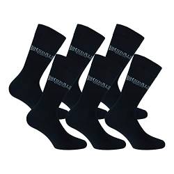 Lonsdale 6 Paar kurze Socken, mittlere Wadenhöhe, ausgezeichnete Qualität aus mercerisierter Baumwolle (Schwarz, 43-46) von Lonsdale