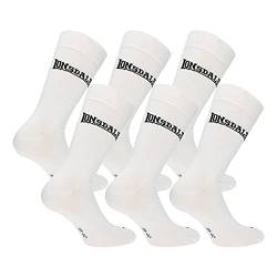 Lonsdale 6 Paar kurze Socken, mittlere Wadenhöhe, ausgezeichnete Qualität aus mercerisierter Baumwolle (Weiß, 39-42) von Lonsdale