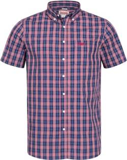 Lonsdale Brixworth Kurzarmhemd Hemd (L, red/White/Blue) von Lonsdale