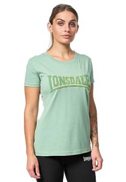 Lonsdale Damen AHERLA T-Shirt, Green/Mustard, XXL von Lonsdale